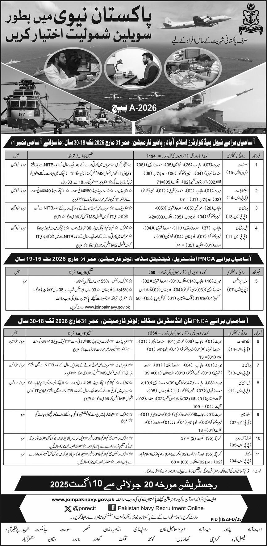Jobs in Pakistan Navy